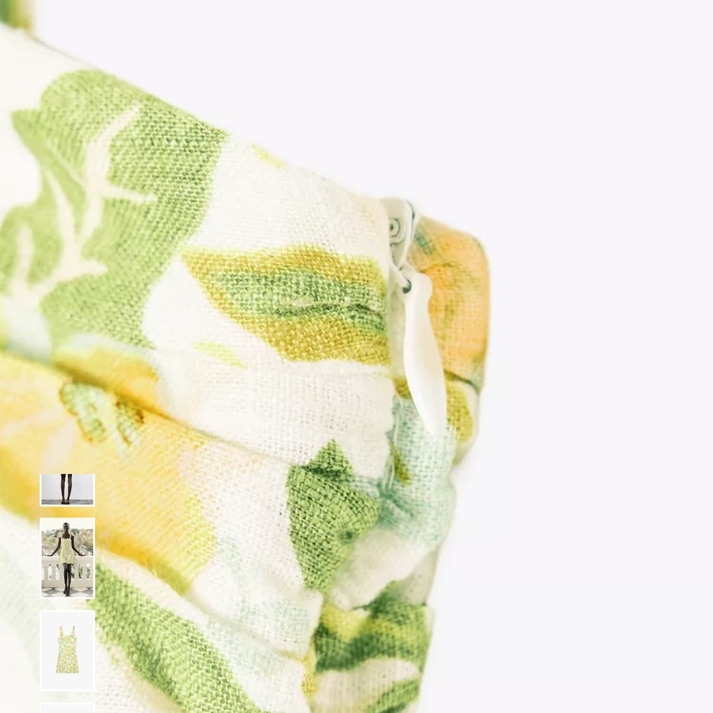 Zara Lemon Print Mini Dress - Picture 8 of 12